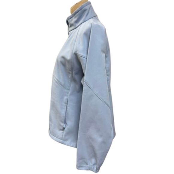 "BLACK DIAMOND" Baby Blue Full Zip Fleece Jacket SZ L Women's Water Resistant - Picture 2 of 12